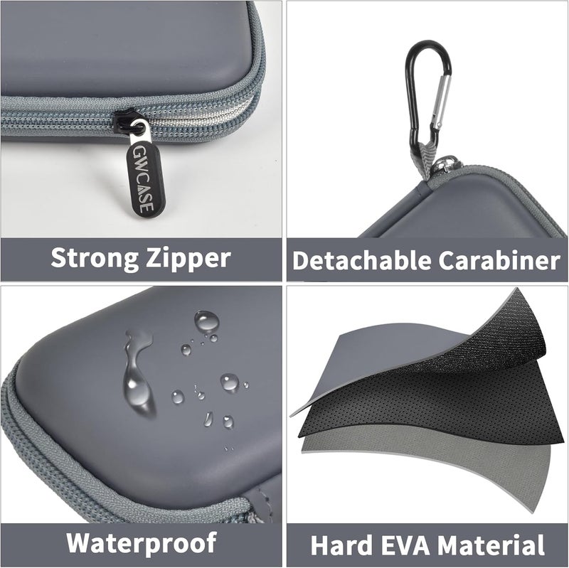 GWCASE Case Compatible with Samsung T9/ T7/ T7 Shield Portable SSD 1TB 2TB 4TB External Hard Drive, Storage Travel Carrying Holder Organizer for Solid State Drives & USB Cable (Box Only)-Grey - Image 3